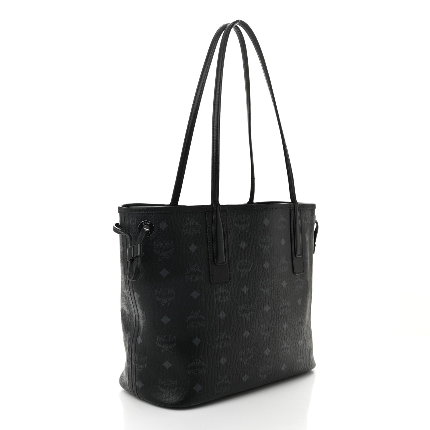 MCM Visetos Small Liz Reversible Shopper Tote Black 6 of 17