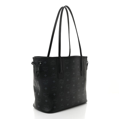 MCM Visetos Small Liz Reversible Shopper Tote Black 6 of 17