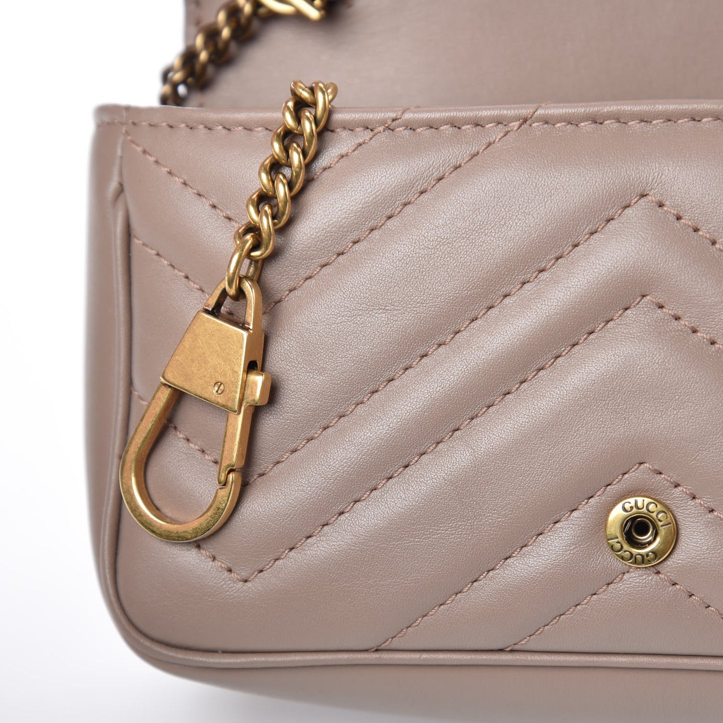 Calfskin Matelasse Super Mini GG Marmont Shoulder Bag Porcelain Rose