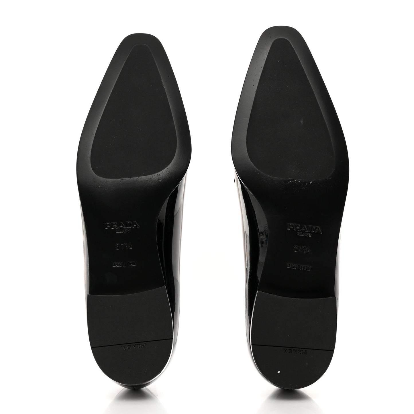 Vernice Triangle Pointed Toe 25mm Loafers 37.5 Black