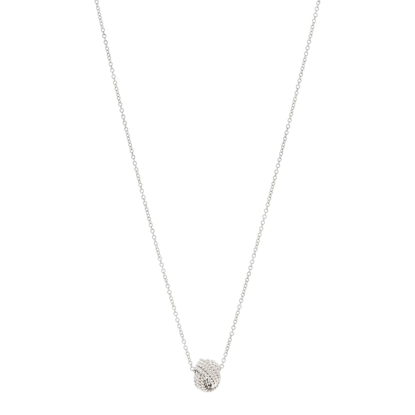 Sterling Silver Twist Knot Pendant Necklace