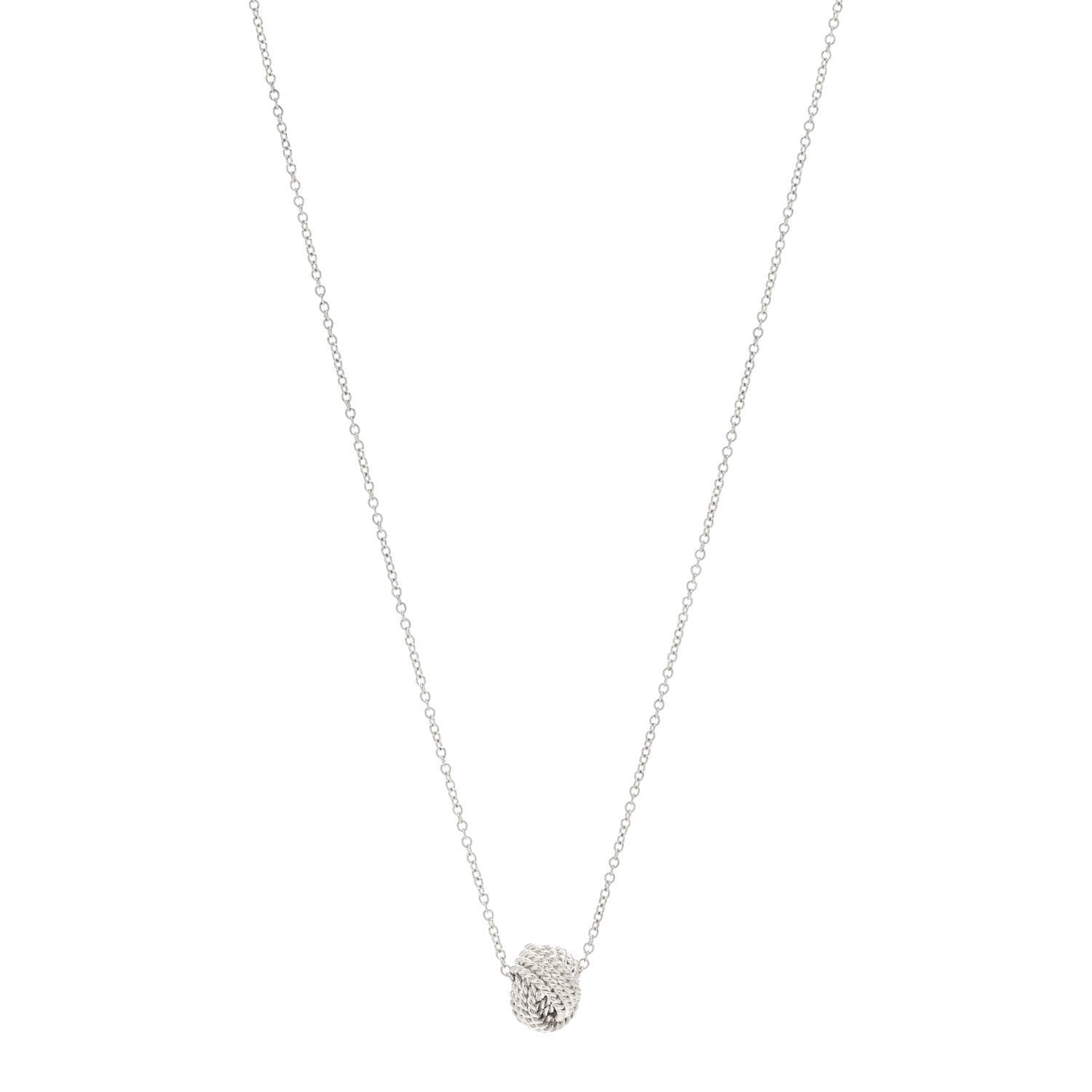 Tiffany Sterling Silver Twist Knot Pendant Necklace 1 of 5
