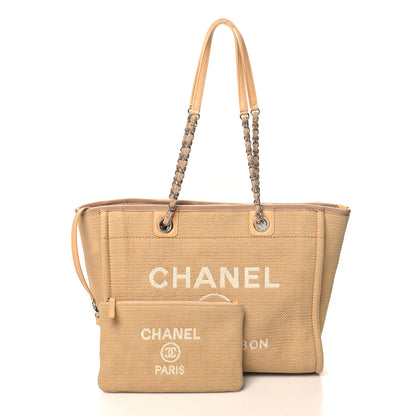 Chanel Mixed Fibers Small Deauville Tote Beige 3 of 11