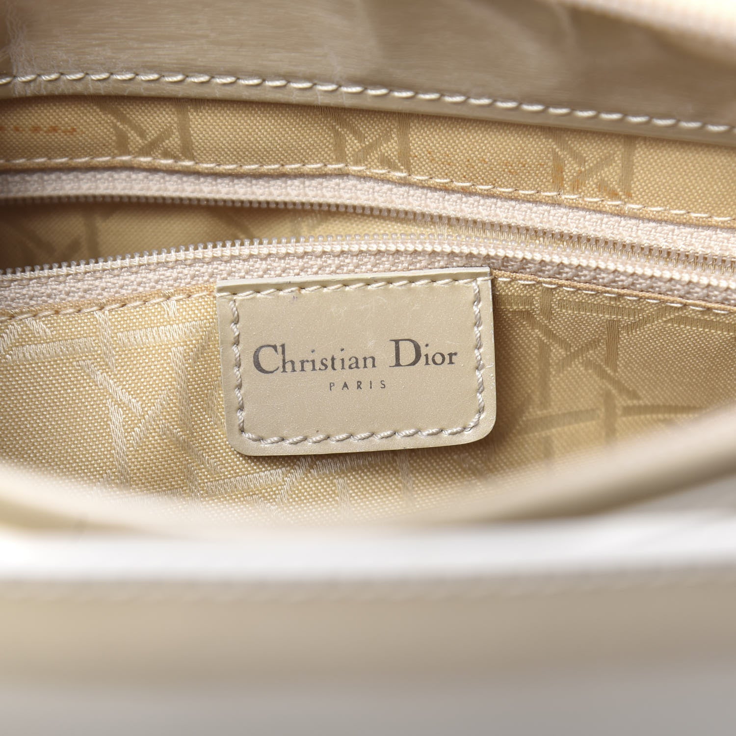 Christian Dior Calfskin Maris Pearl Beaded Top Handle Bag Beige 6 of 12