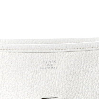 Hermes Taurillon Clemence Evelyne III GM White 9 of 11