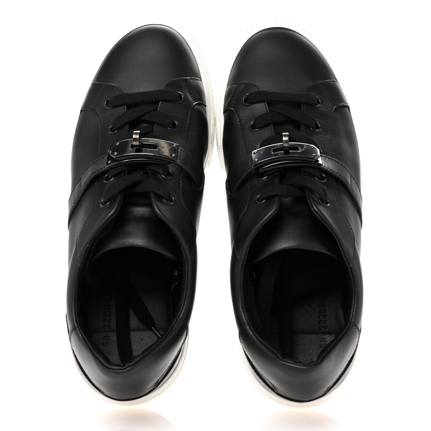 Calfskin Mens Day Sneakers 40 Black