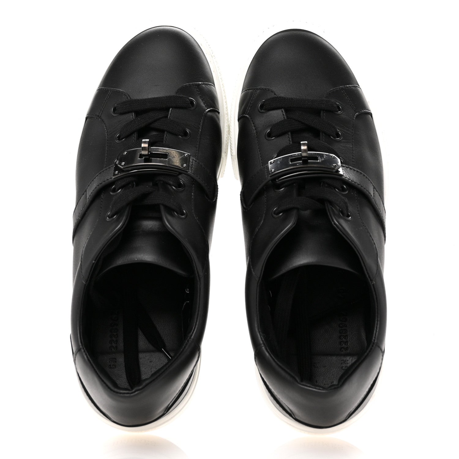 Hermes Calfskin Mens Day Sneakers 40 Black 2 of 13