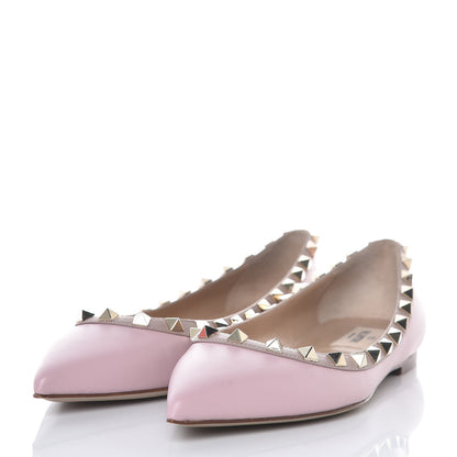 Valentino Garavani Calfskin Nappa Rockstud Ballerina Flats 35 Cipria Poudre 3 of 9