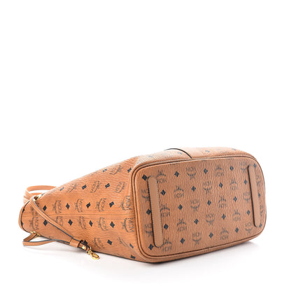 MCM Visetos Medium Liz Reversible Shopper Tote Cognac 8 of 15