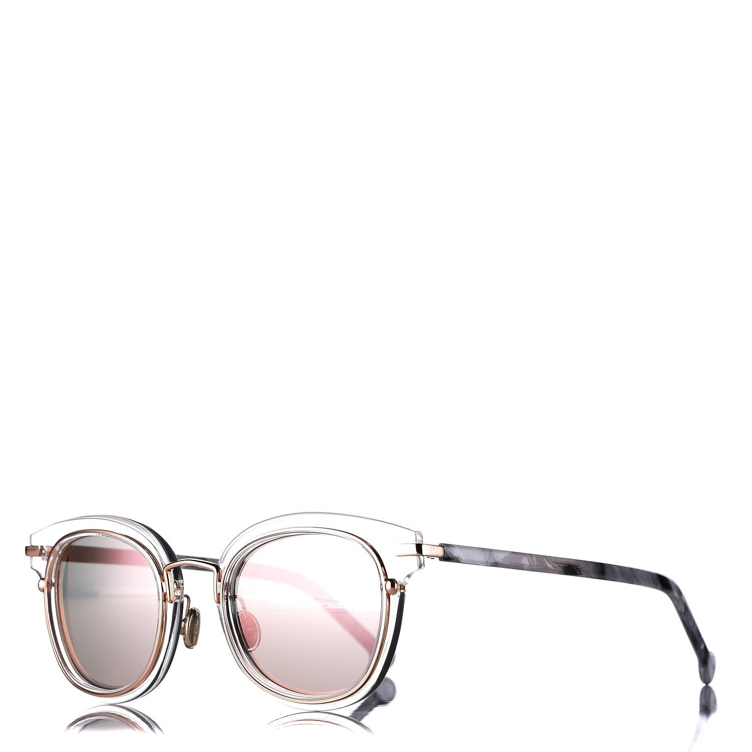 Christian Dior Origins2 Round Marble Sunglasses Rose Gold 1 of 10