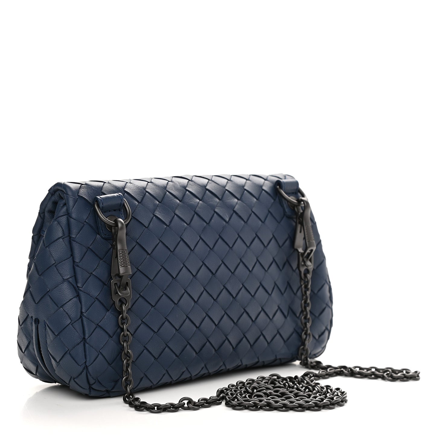Nappa Intrecciato Small Chain Crossbody Denim