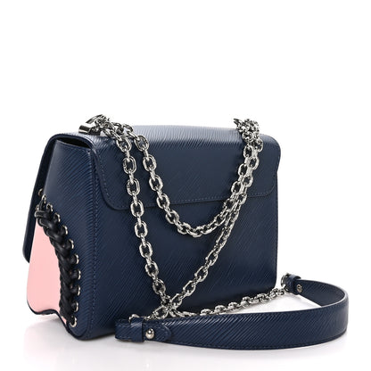Louis Vuitton Epi Braided Twist Shoulder Bag MM Navy Rose Ballerine 4 of 11