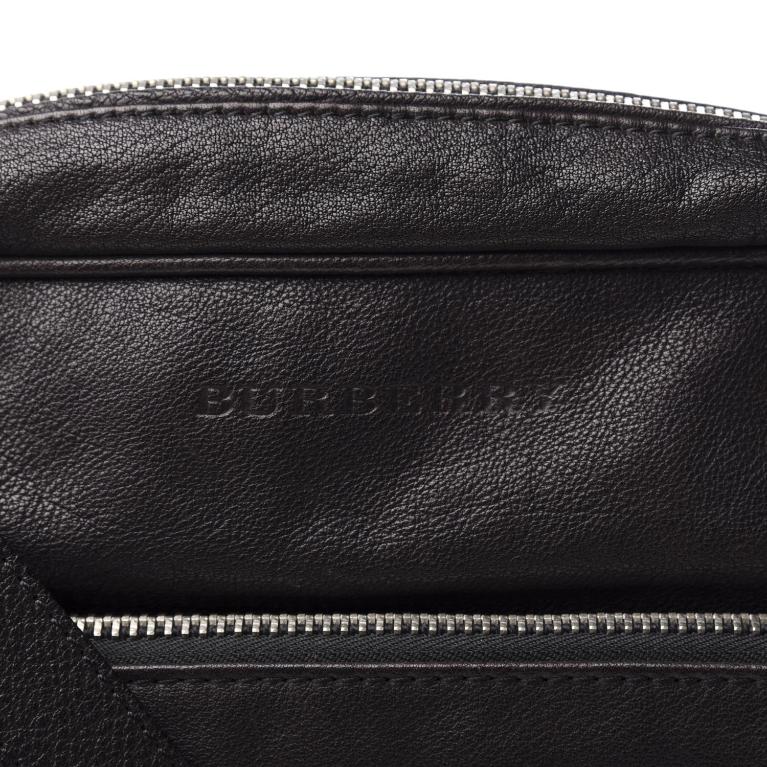 Burberry Grained Calfskin Crossbody Bag Black Brown 12 of 12