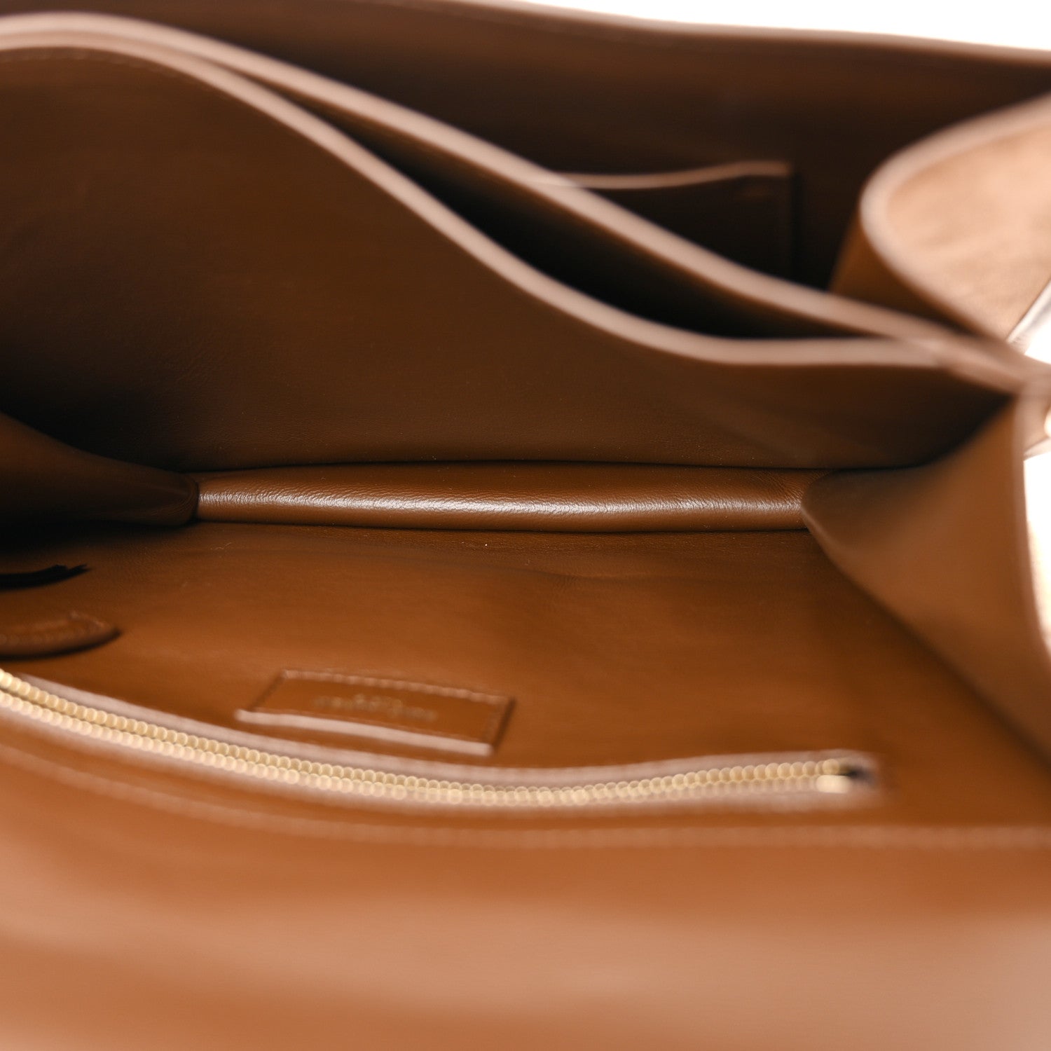 Saint Laurent Nubuck Shearling Besace Satchel Dark Cigar Natural Beige 6 of 11