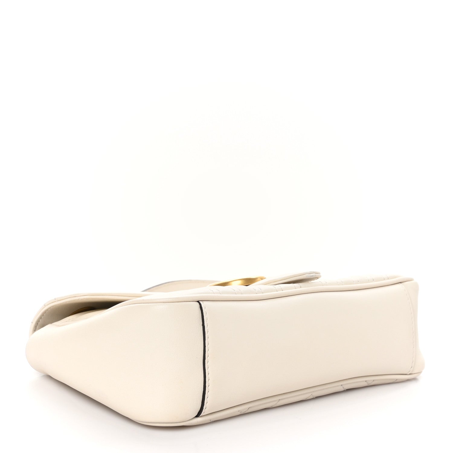 Gucci Calfskin Matelasse Small GG Marmont Shoulder Bag White 4 of 10