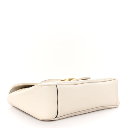 Gucci Calfskin Matelasse Small GG Marmont Shoulder Bag White 4 of 10
