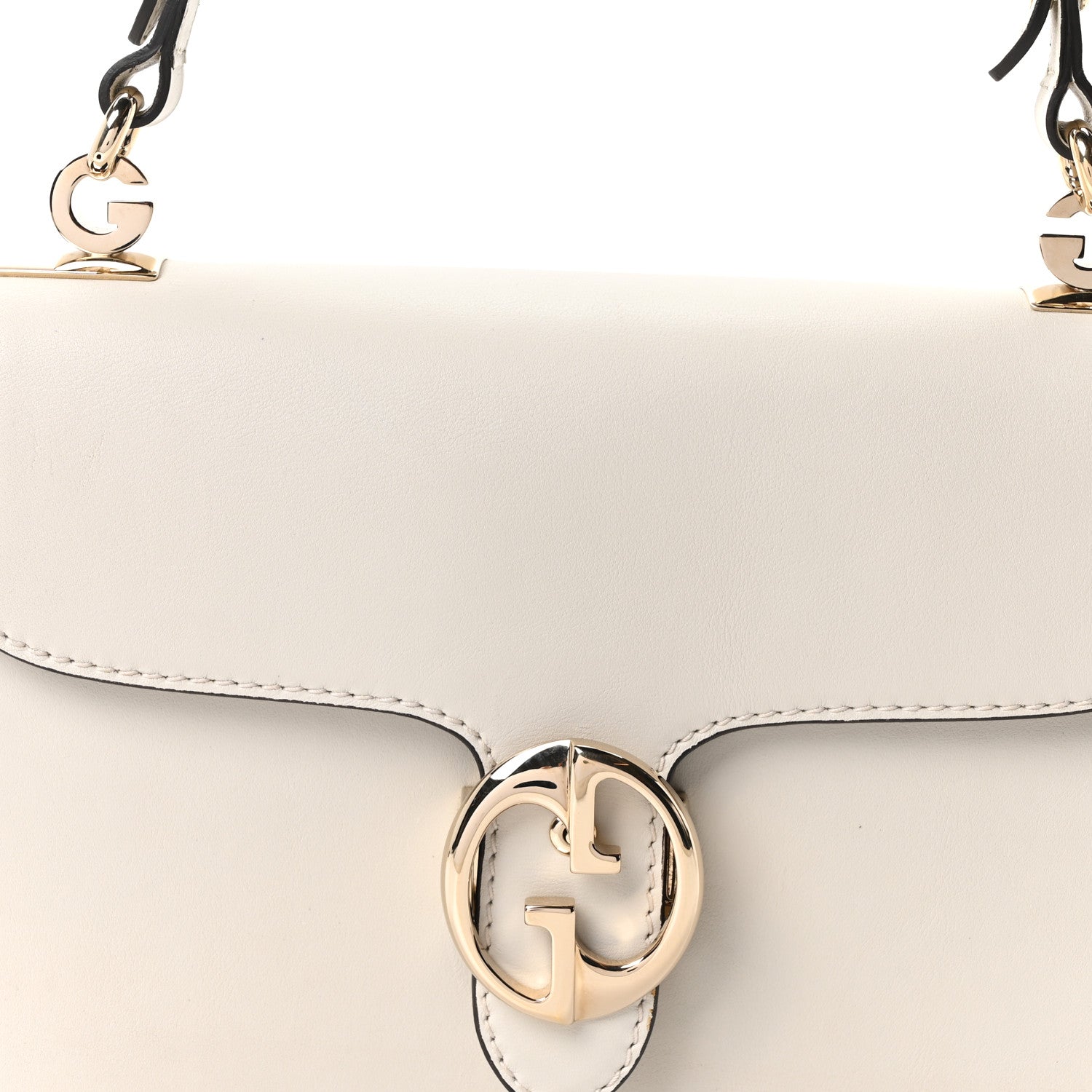 Gucci Calfskin Medium 1973 Shoulder Flap Bag Ivory 8 of 10