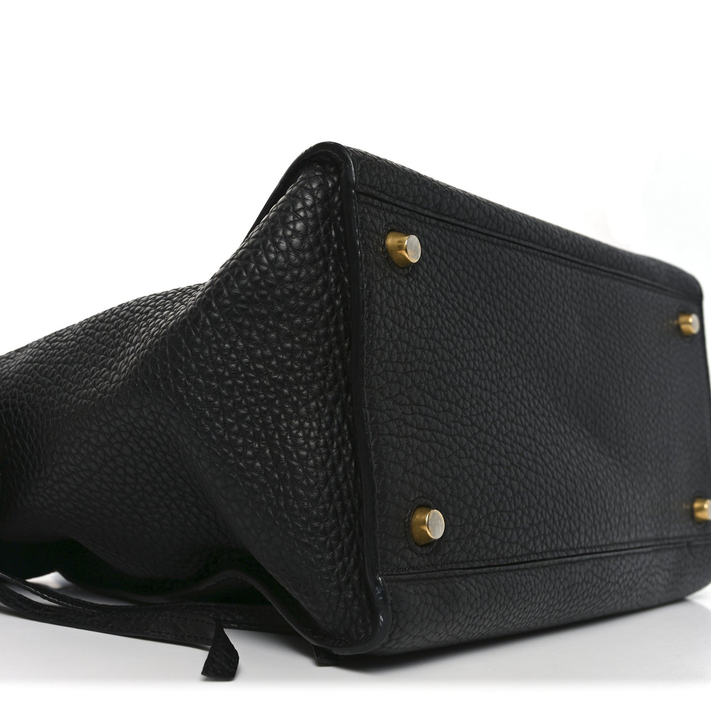Bullhide Calfskin Medium Ring Bag Black