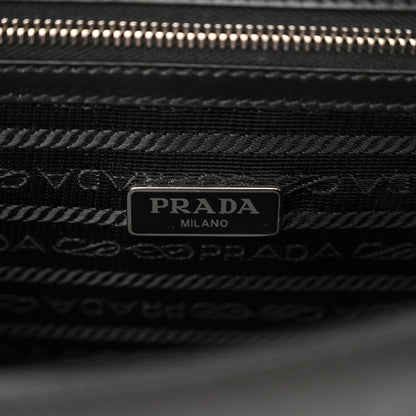 Prada Saffiano Pattina Crossbody Bag Black 6 of 10
