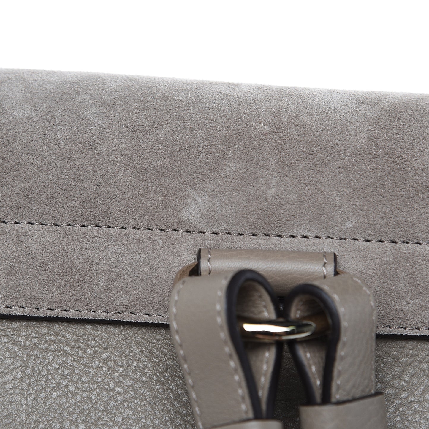Suede Calfskin Medium Faye Backpack Motty Grey