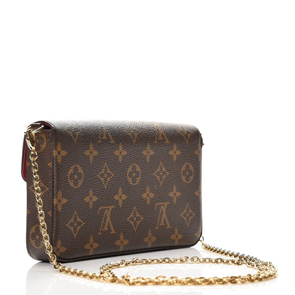 Louis Vuitton Monogram Pochette Felicie Chain Wallet Fuchsia 3 of 9