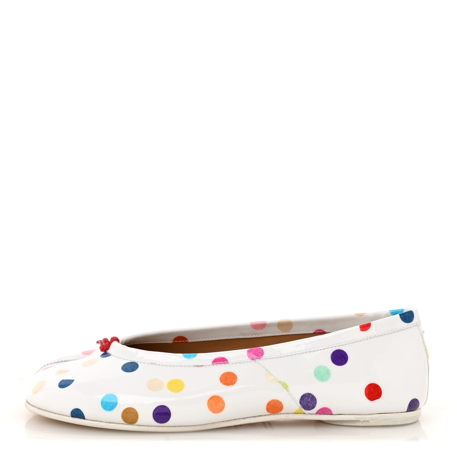 Maison Margiela Coated Canvas Confetti Printed New Ballerina Flats 37 White Multicolor 1 of 11