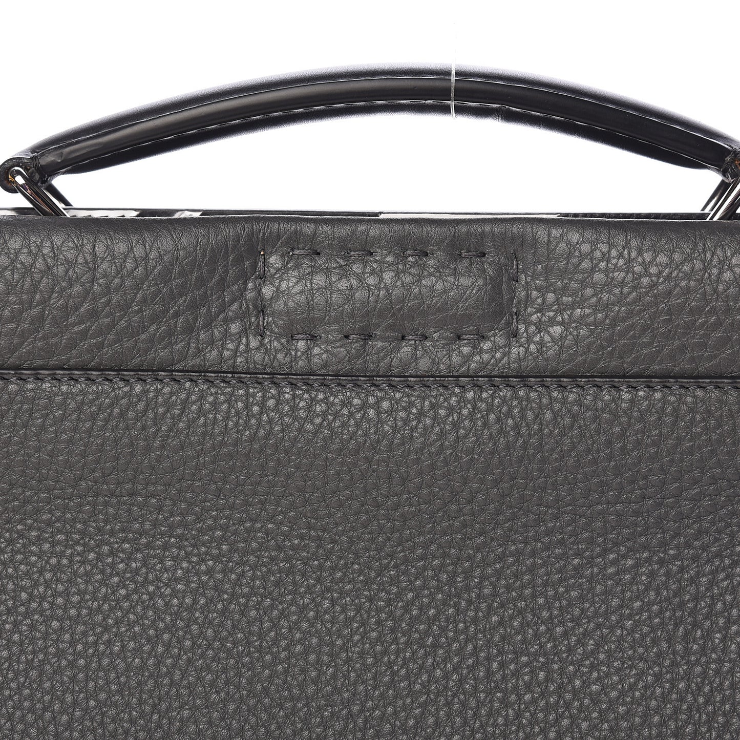Calfskin FF Inlay Large Peekaboo Iconic Fit Satchel Asfalto