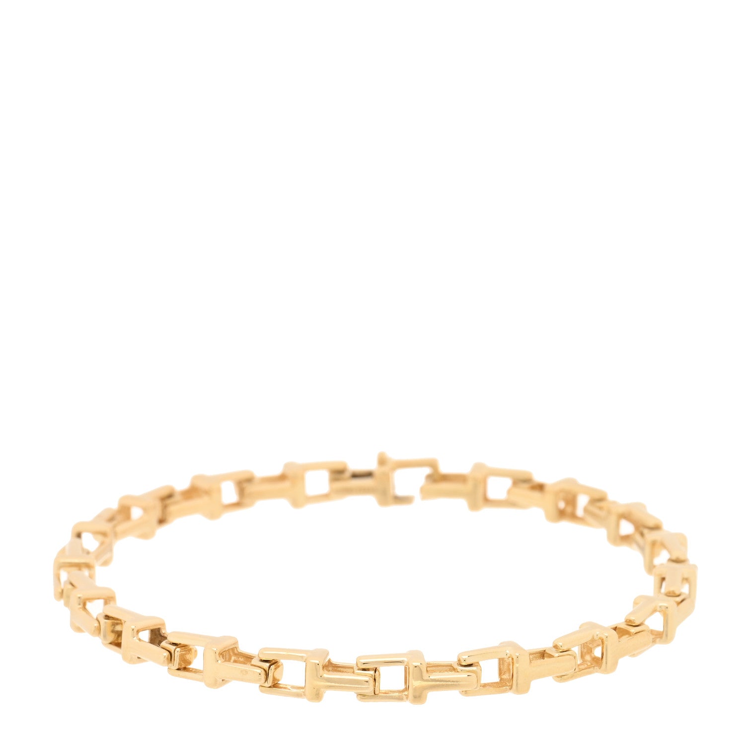 Tiffany 18K Yellow Gold Narrow T Chain Bracelet 1 of 4