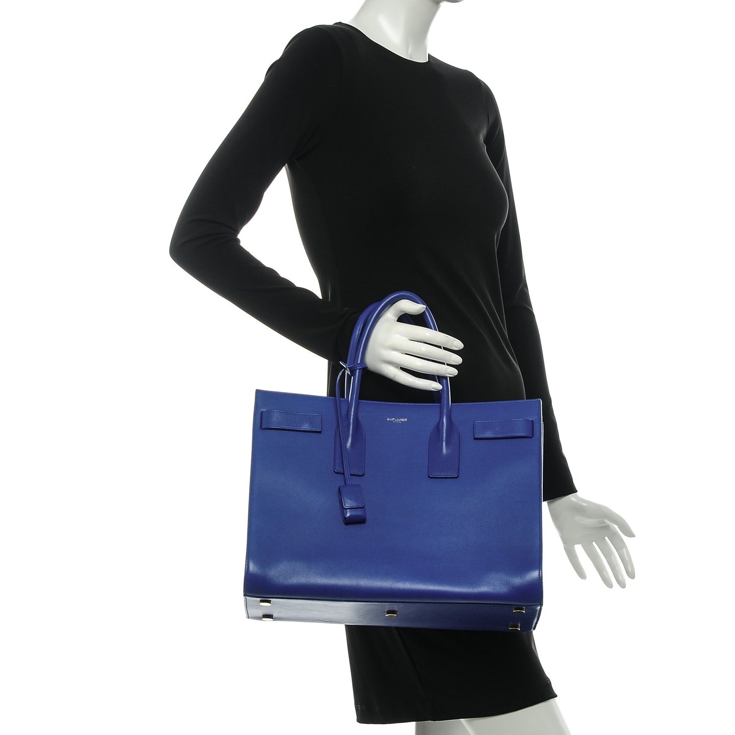 Calfskin Large Sac De Jour Blue