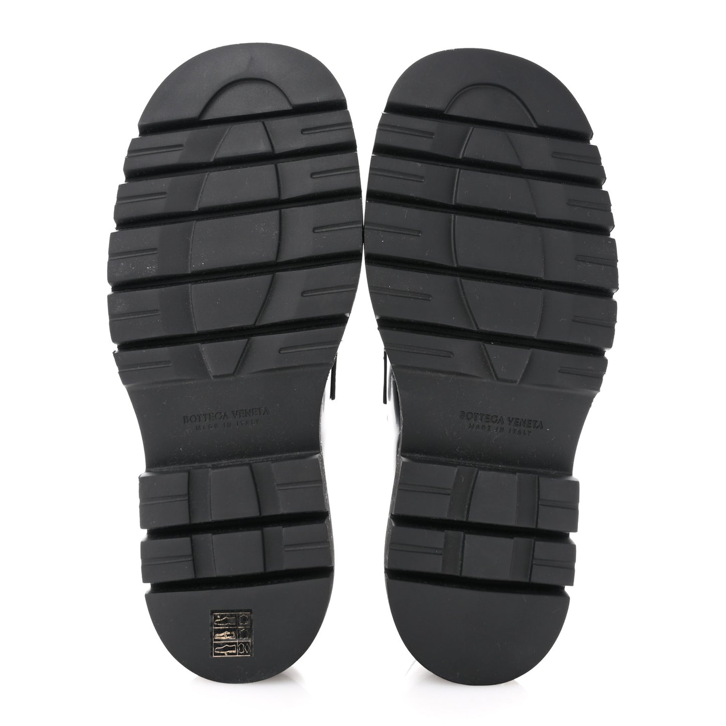 Soft Vinyl Calfskin Lug Loafers 39.5 Black