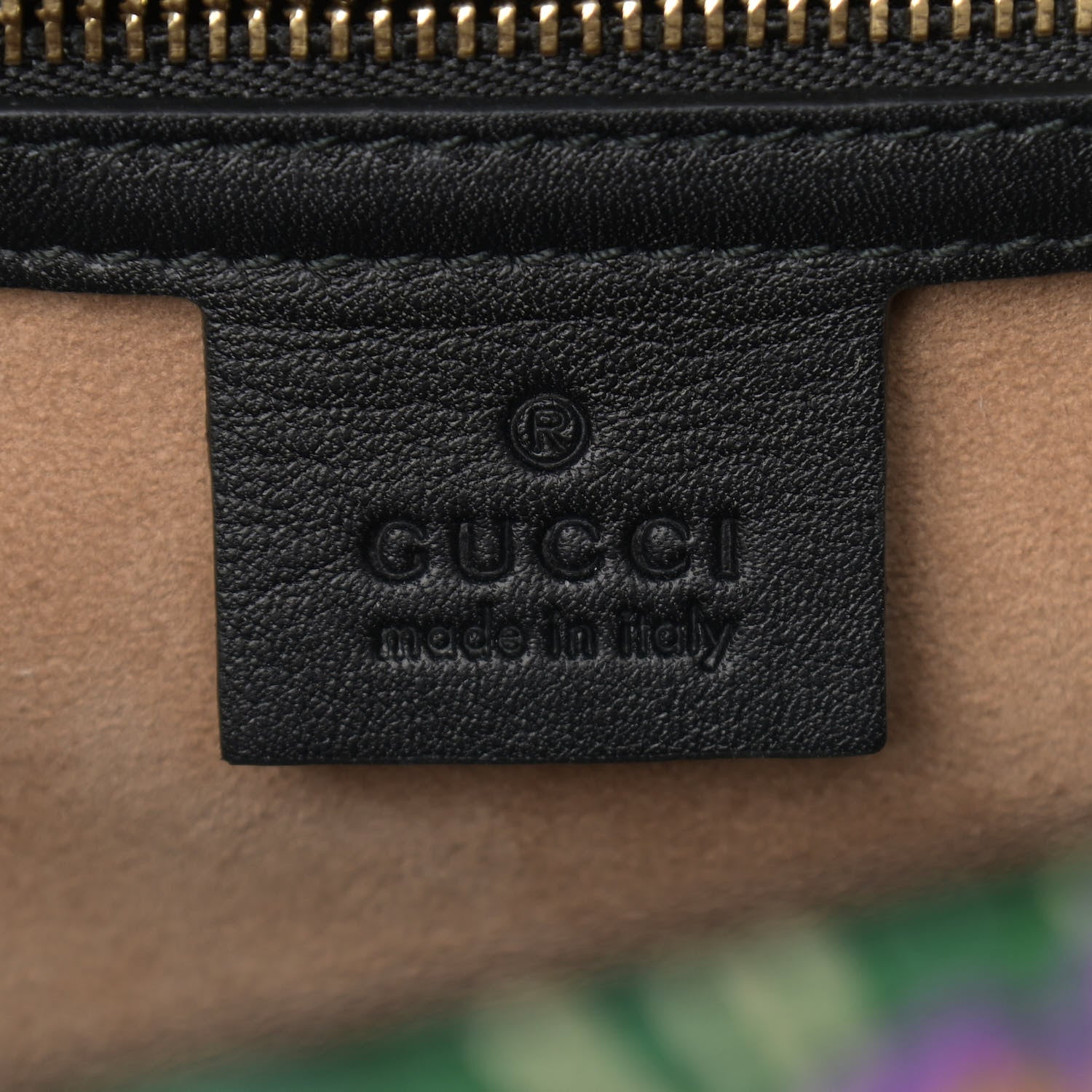 Gucci Jacquard Floral Medium Sylvie Top Handle Bag Green Multicolor Black 6 of 9