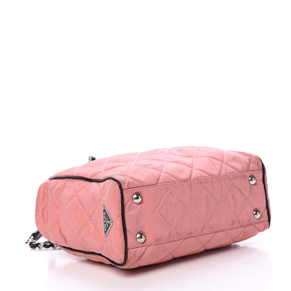 Prada Tessuto Nylon Quilted Shoulder Bag Rosa Black 3 of 18