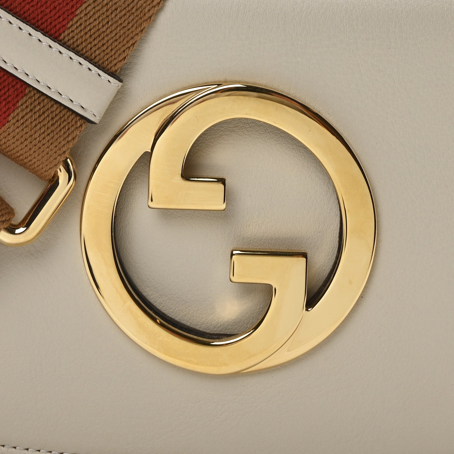Gucci Roxy Calfskin Web Mini Blondie Shoulder Bag White 8 of 10