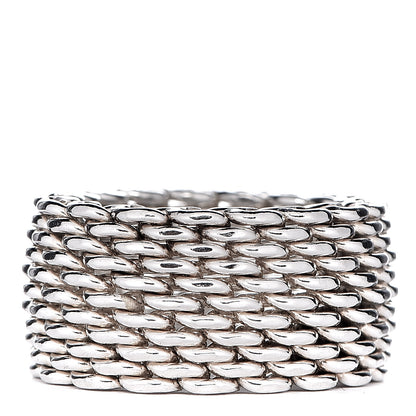 Tiffany Sterling Silver Mesh Somerset Ring 48 4.5 1 of 4