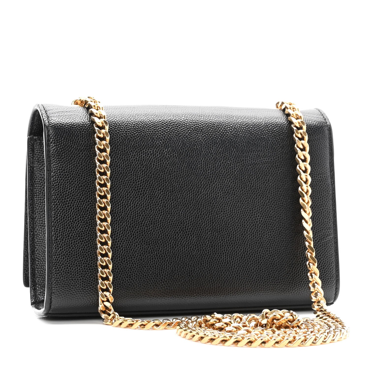 Saint Laurent Grain De Poudre Small Monogram Kate Satchel Black 2 of 9