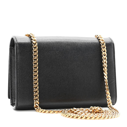 Saint Laurent Grain De Poudre Small Monogram Kate Satchel Black 2 of 9