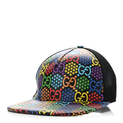 Gucci GG Supreme Monogram Psychedelic Baseball Hat S Black 1 of 9