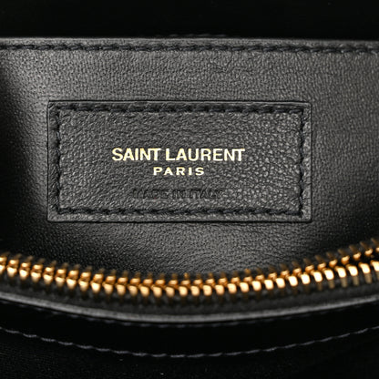 Saint Laurent Calfskin Y Quilted Monogram Small Loulou Chain Satchel Black 7 of 10