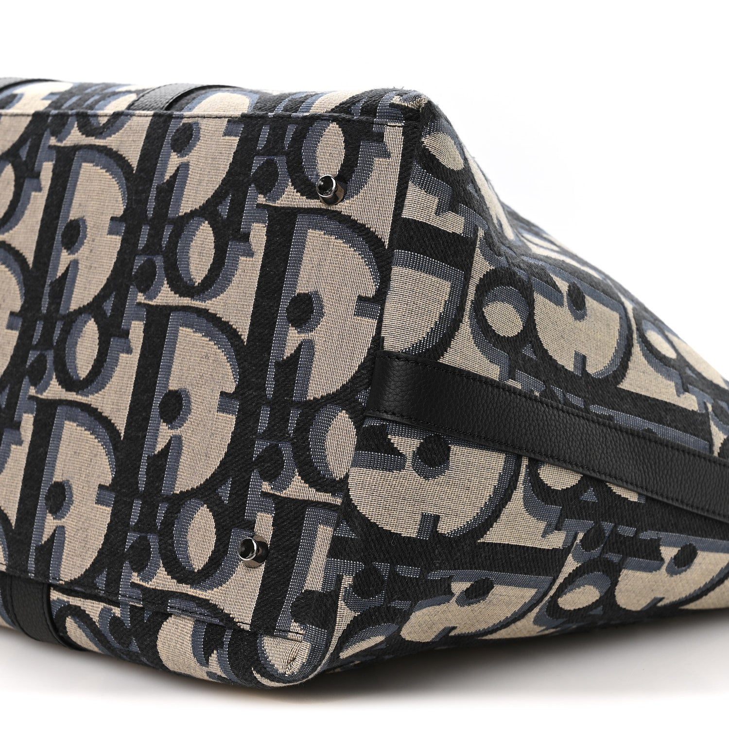 Christian Dior Maxi Oblique Jacquard Weekender 40 Beige Black