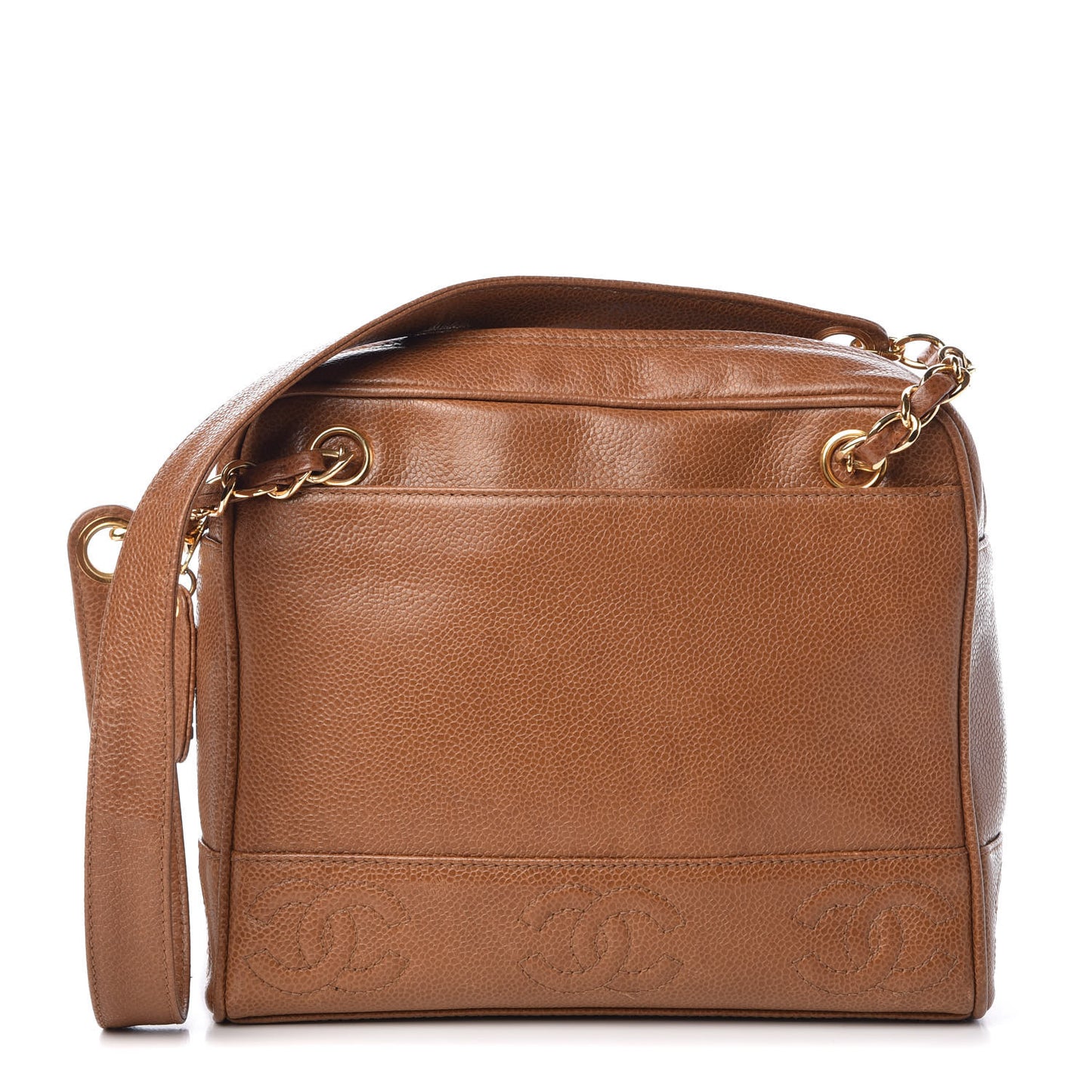 Caviar CC Shoulder Bag Light Brown