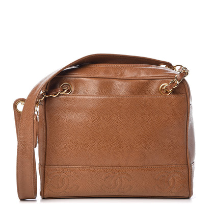 Chanel Caviar CC Shoulder Bag Light Brown 1 of 14