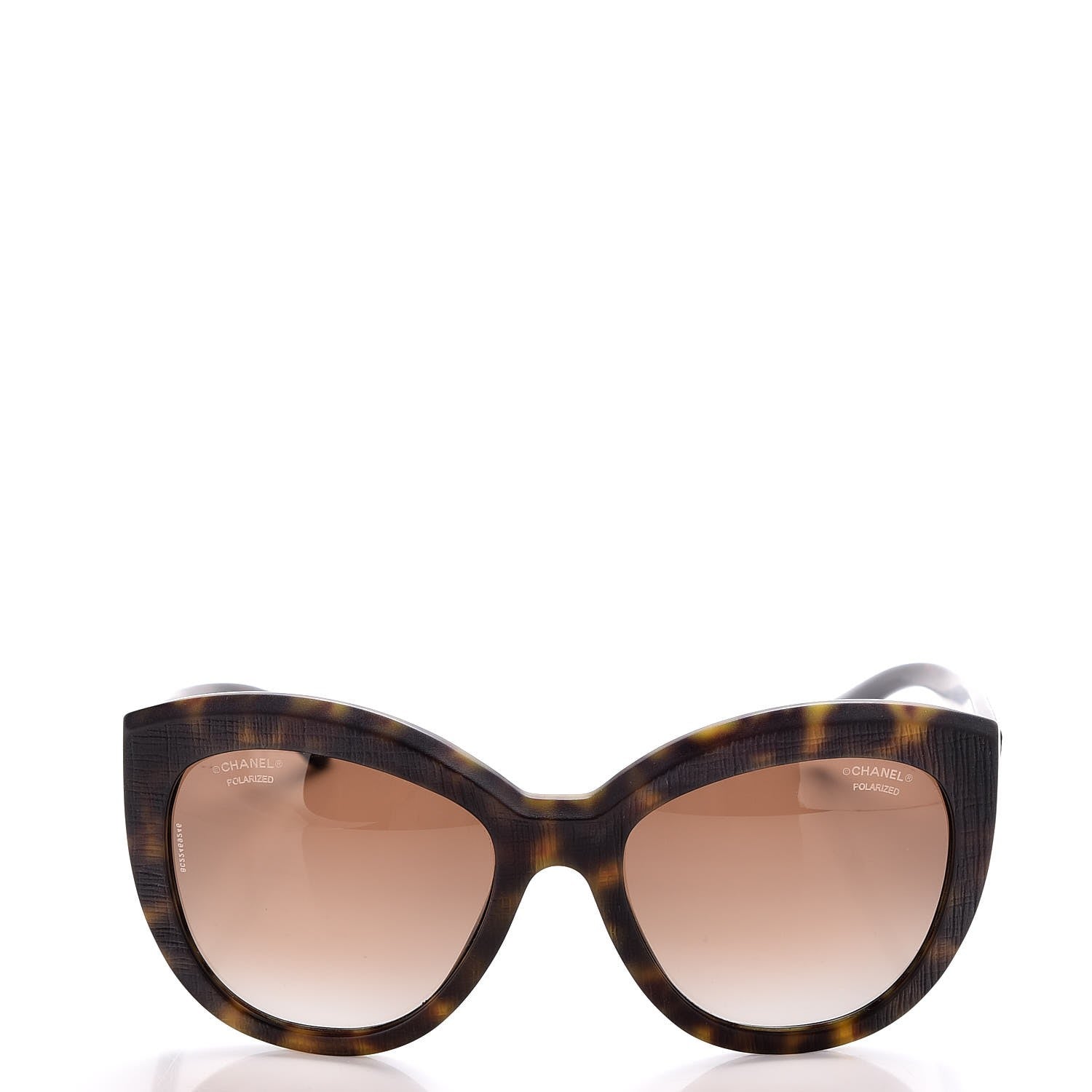 Chanel Tweed Effect CC Polarized Butterfly Signature Sunglasses 5332 Havana 4 of 8