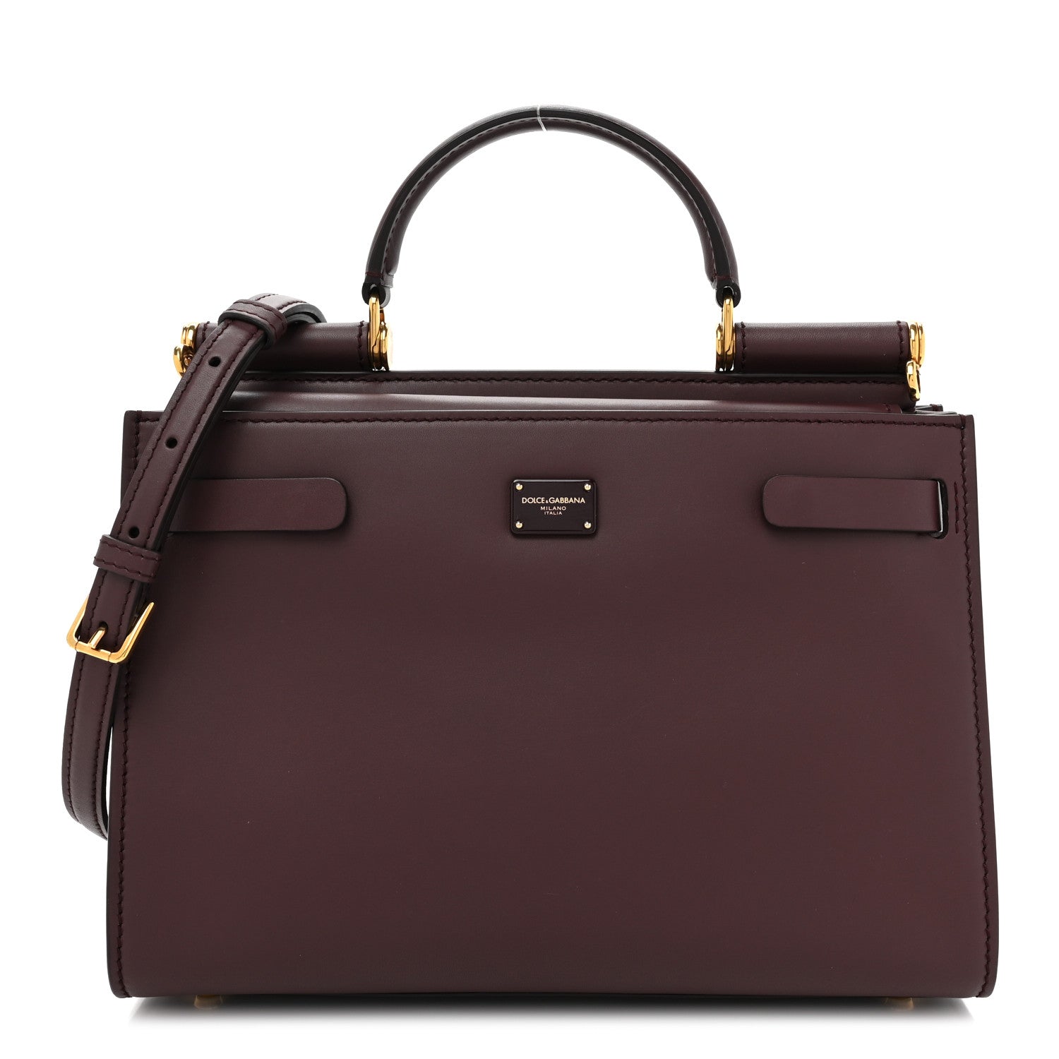Dolce & Gabbana Vitello Morbido Large Sicily 62 Bag Burgundy 1 of 13