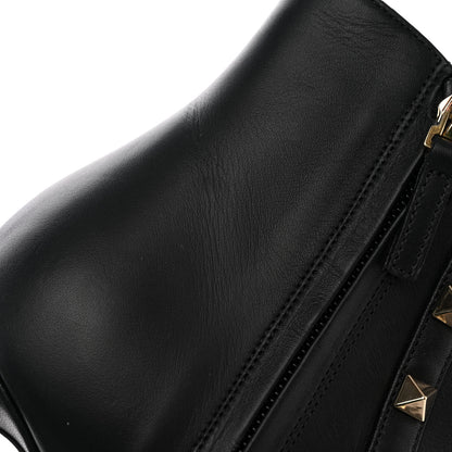 Valentino Garavani Smooth Calfskin Rockstud 85mm Ankle Boots 37 Black 10 of 20