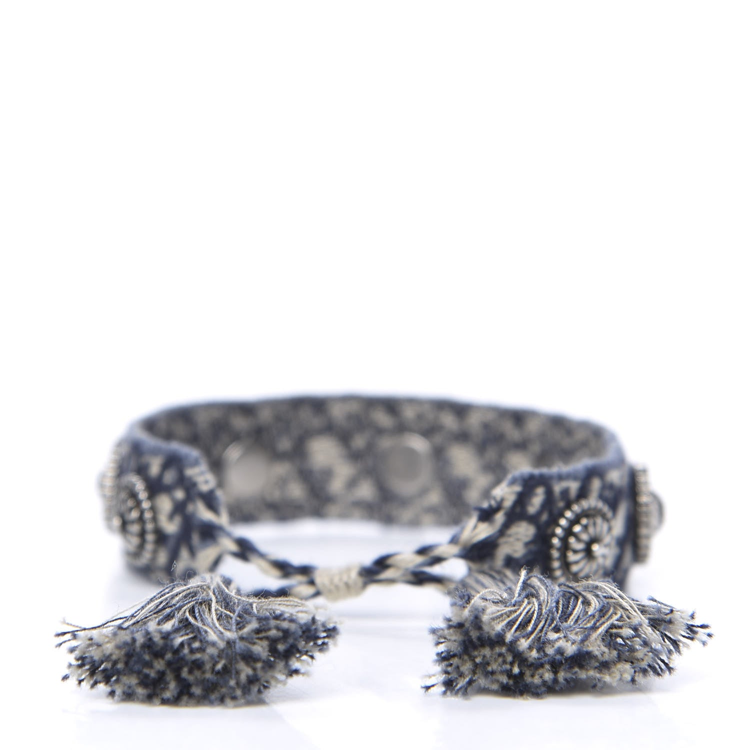 Christian Dior Woven Cotton Oblique J'Adior Friendship Bracelet Blue 3 of 4