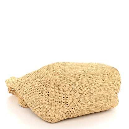 Saint Laurent SAINT LAURENT Raffia Monogram Le 5 A 7 Hobo Natural 4 of 9