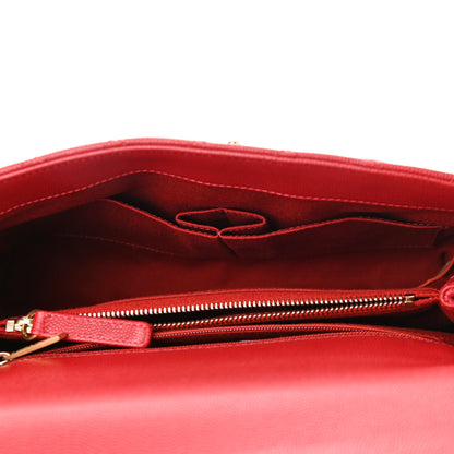 Chanel Caviar Quilted Small Coco Handle Flap Red 5 of 11