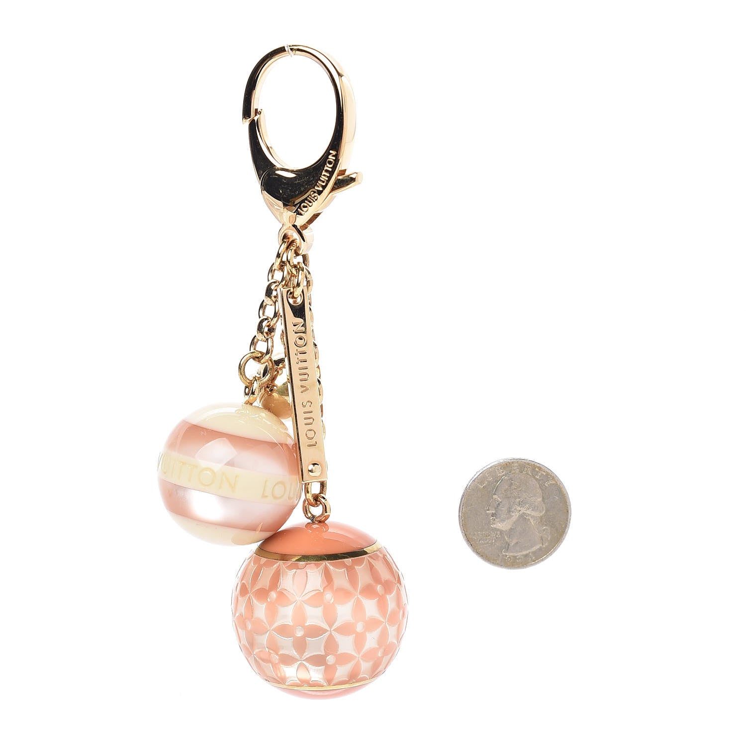 Louis Vuitton Mini Lin Croisette Bag Charm Pink 2 of 2