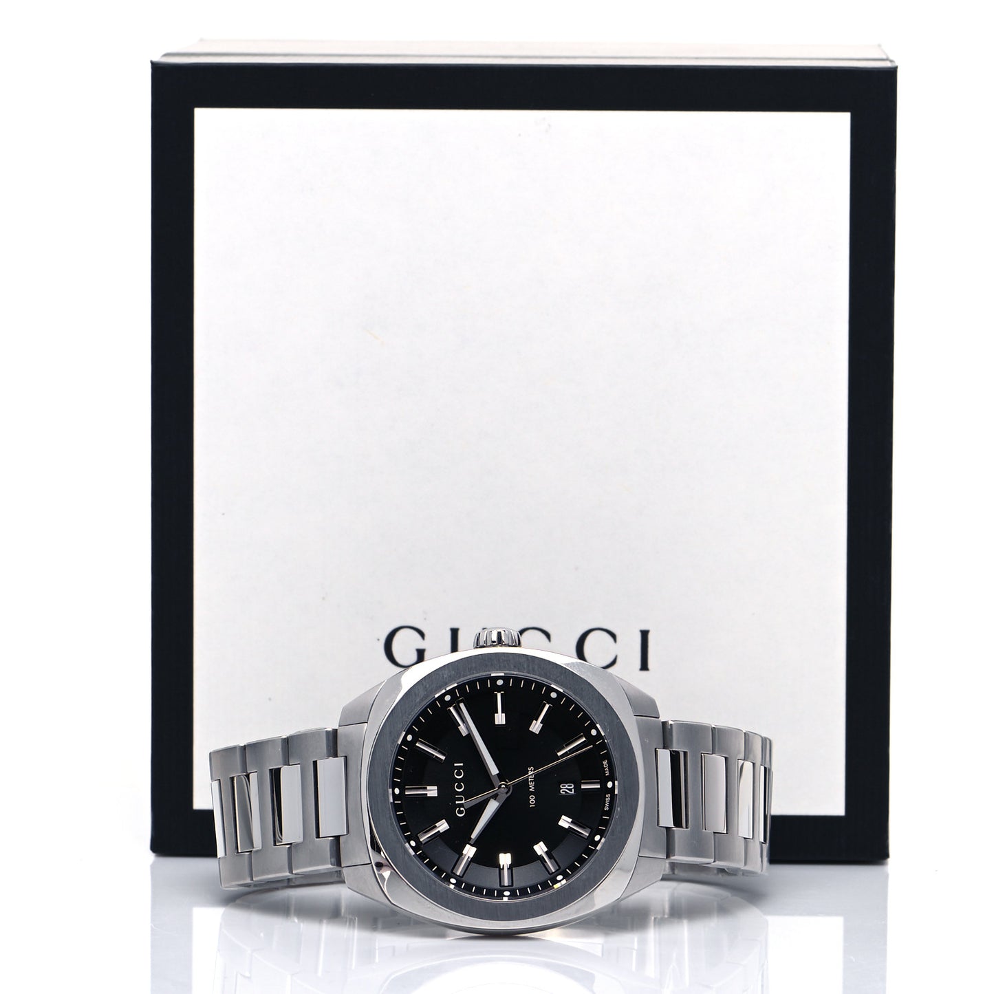 Stainless Steel 40mm GG2570 Quartz Watch Black