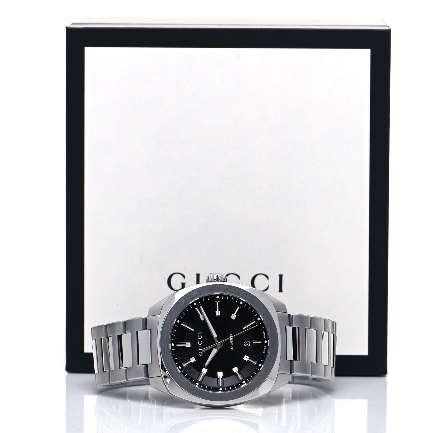 Gucci Stainless Steel 40mm GG2570 Quartz Watch Black 5 of 5